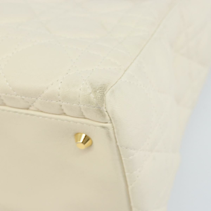 【日本直送】Christian Dior Canage 手袋 羊皮 白色 金色 正品 yk20018-8