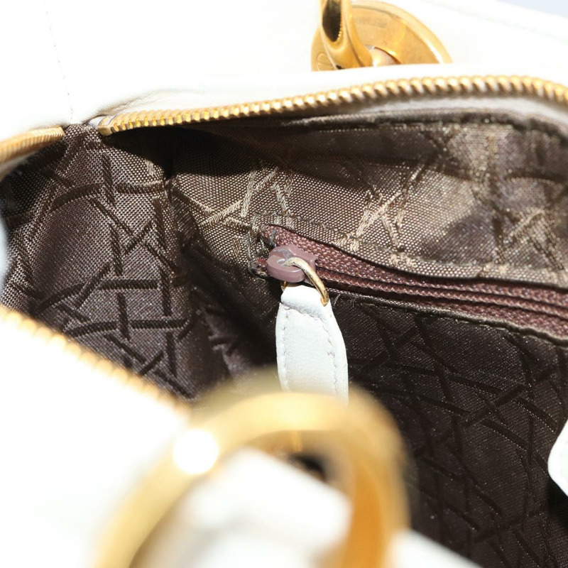 【日本直送】Christian Dior Canage 手袋 羊皮 白色 金色 正品 yk20018-21