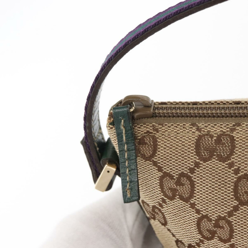 【日本直送】GUCCI GG帆布雪莉系列手提包 米色/金色 141809 正品 am10067V-18