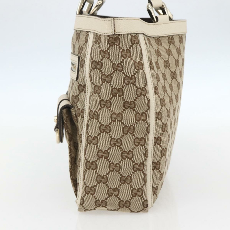 【日本直送】GUCCI GG帆布Abbey托特包 米色 金色 146247 正品 yk19639V-3