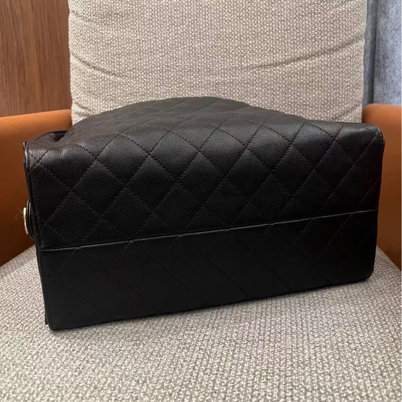 🔥新到：全🆕 Chanel/香奈兒 25bag黑金荔枝紋牛皮，尺寸：40×30 中號-4