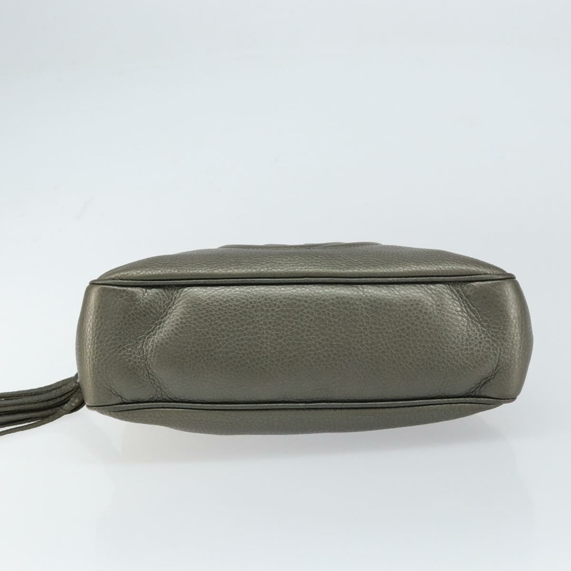 【日本直送】GUCCI 鏈條單肩包 皮革 金色 308983 正品 ka653-4