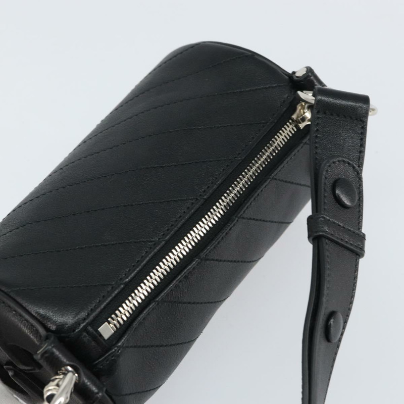 【日本直送】GUCCI 黑色銀色皮革單肩包 760170 正品 ka793V-5