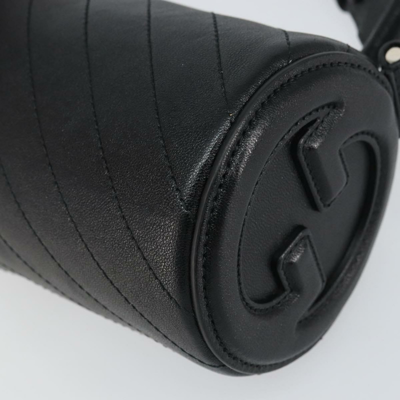 【日本直送】GUCCI 黑色銀色皮革單肩包 760170 正品 ka793V-14