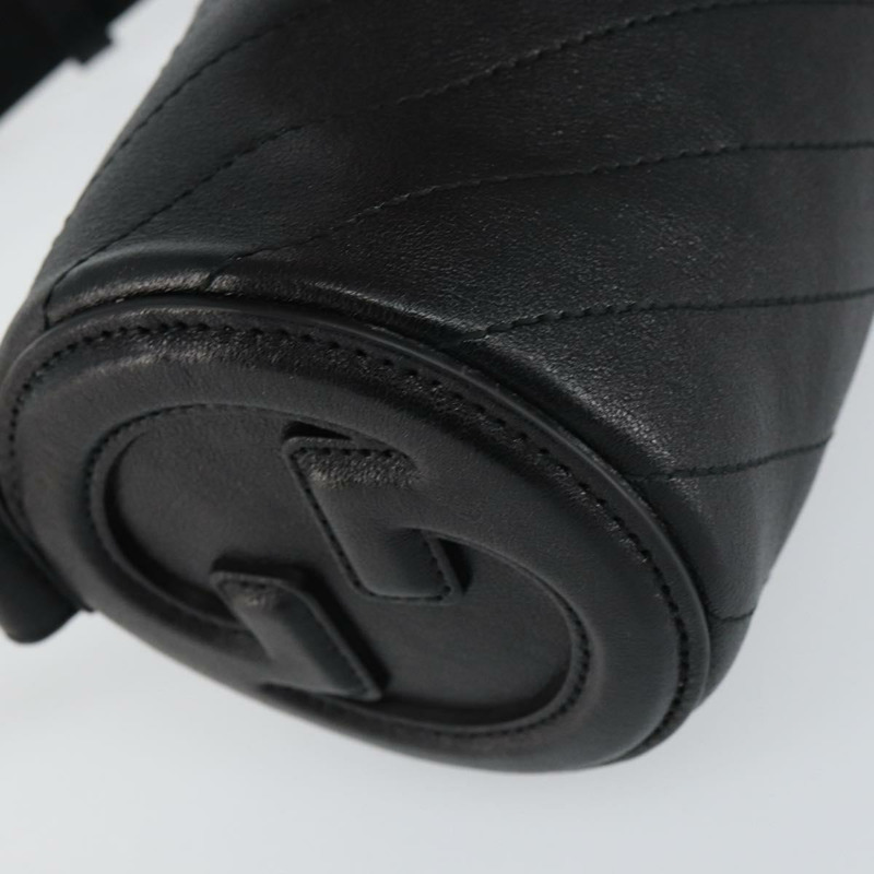 【日本直送】GUCCI 黑色銀色皮革單肩包 760170 正品 ka793V-15