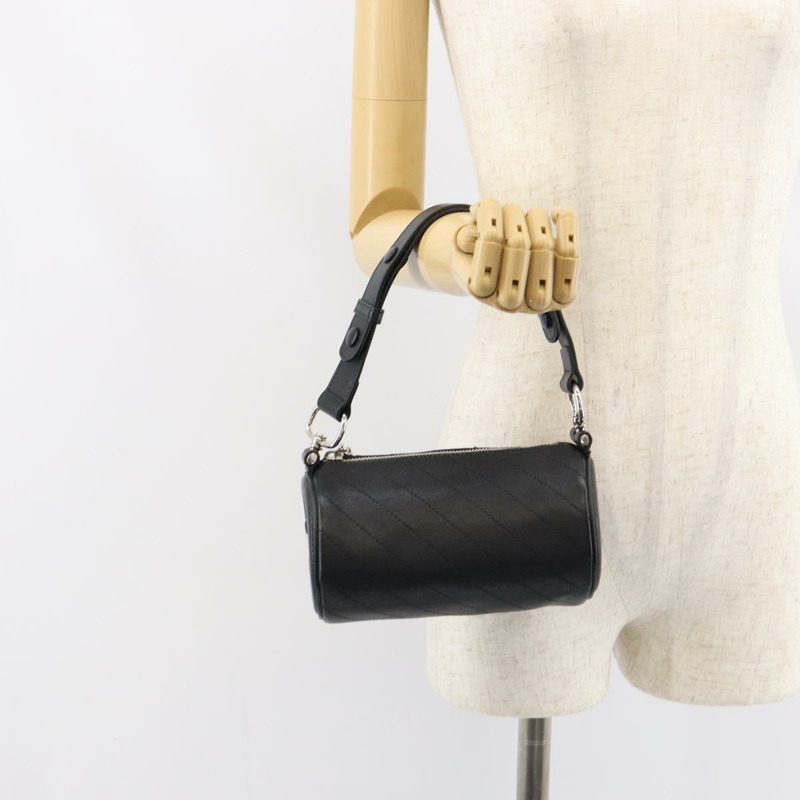 【日本直送】GUCCI 黑色銀色皮革單肩包 760170 正品 ka793V-17