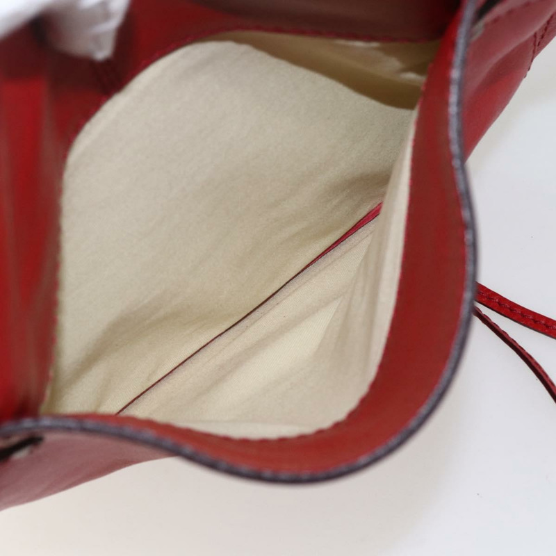 【日本直送】Chloe Paddington 單肩包，紅色金色皮革，正品，貨號 157807V-9