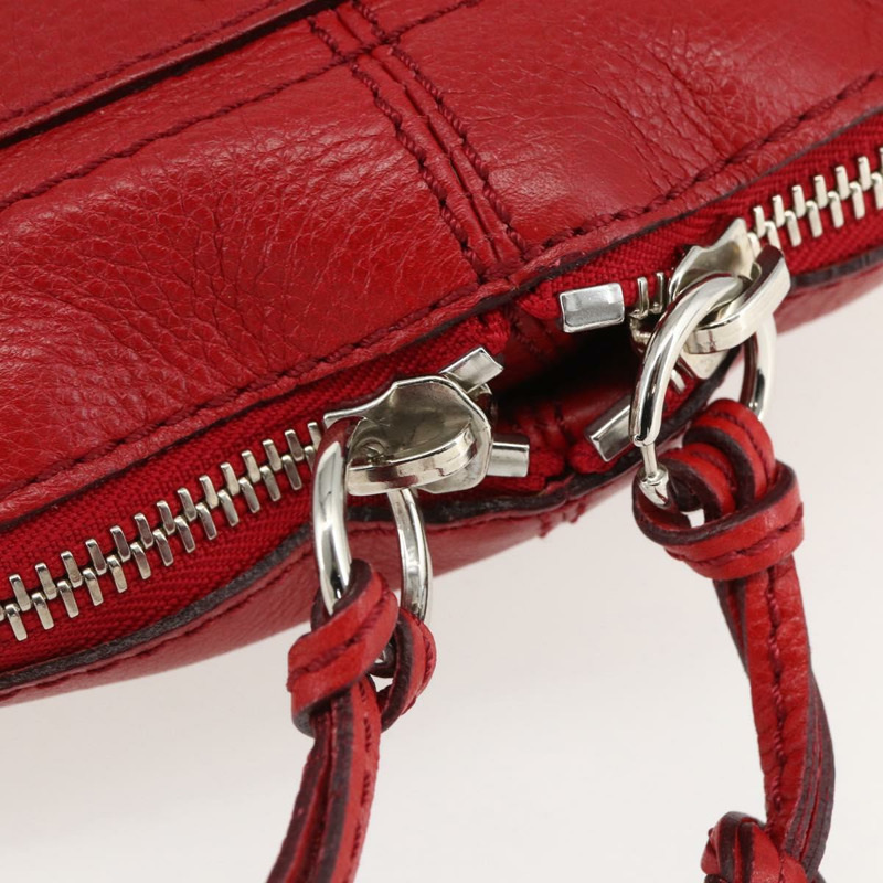 【日本直送】Chloe Paddington 單肩包，紅色金色皮革，正品，貨號 157807V-18