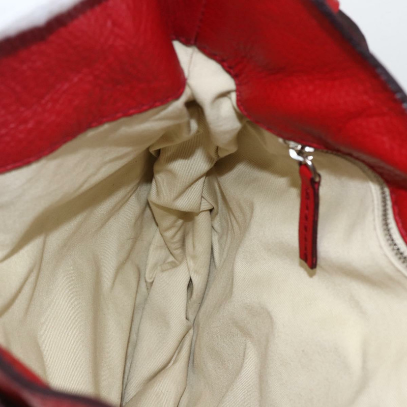 【日本直送】Chloe Paddington 單肩包，紅色金色皮革，正品，貨號 157807V-25