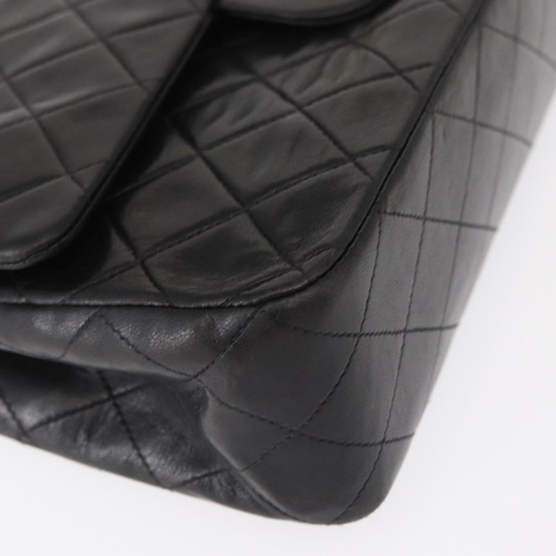 【日本直送】香奈兒 Matelasse 25 雙蓋鏈條包，羊皮材質，黑色，金色雙C標誌，正品編號 BA9003SAV-7