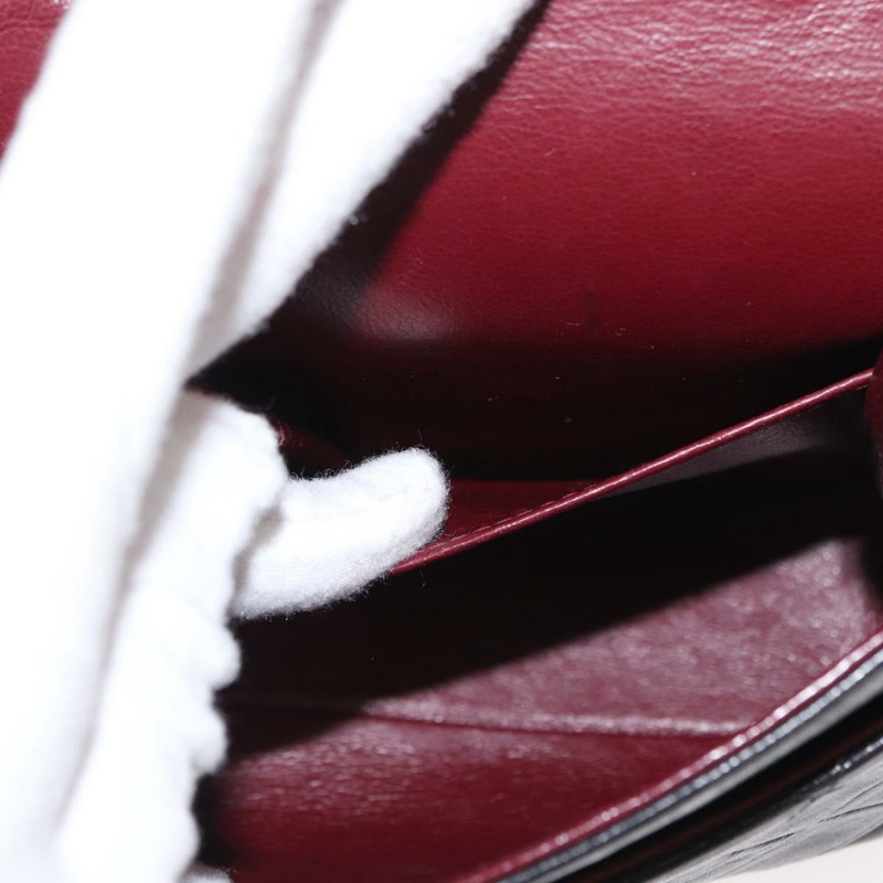 【日本直送】香奈兒 Matelasse 25 雙蓋鏈條包，羊皮材質，黑色，金色雙C標誌，正品編號 BA9003SAV-24