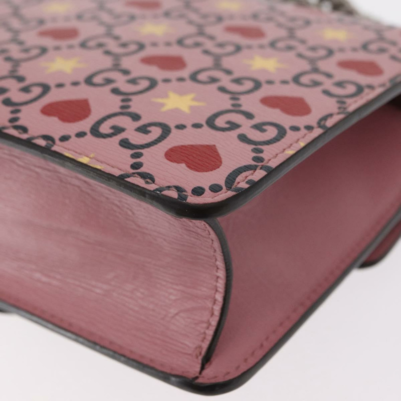 【日本直送】GUCCI Dionysus 鏈條單肩包 皮革 粉紅色 421970 正品 156659SAM-15