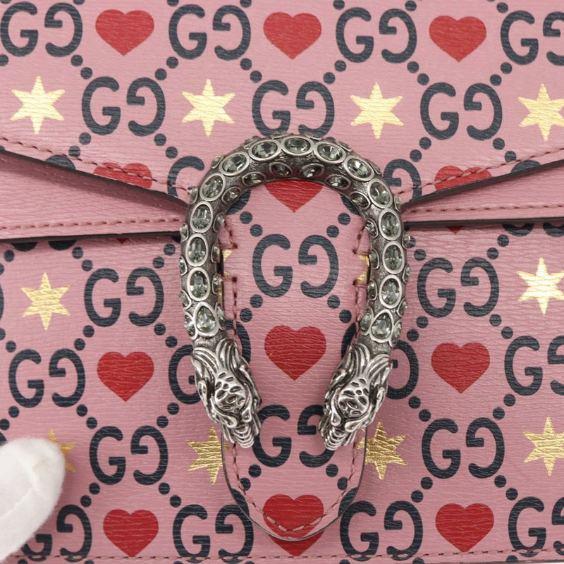 【日本直送】GUCCI Dionysus 鏈條單肩包 皮革 粉紅色 421970 正品 156659SAM-16