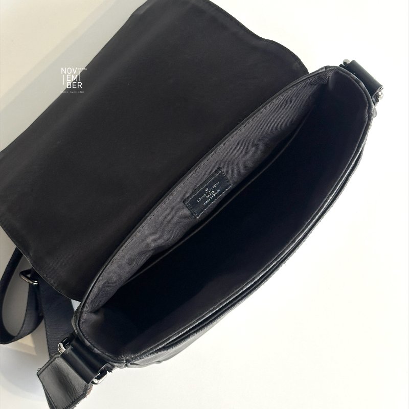 95新🔖 Louis Vuitton LV 路易威登 黑老花男士側背包-4