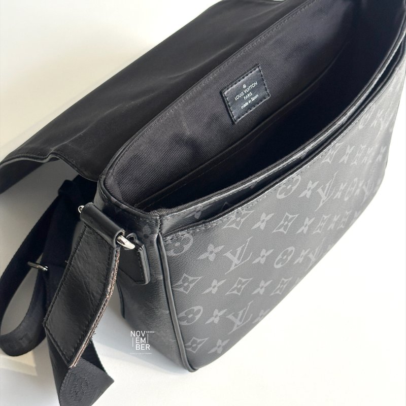 95新🔖 Louis Vuitton LV 路易威登 黑老花男士側背包-5