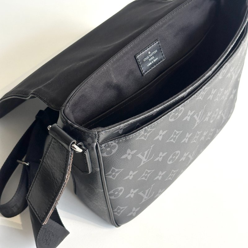 95新🔖 Louis Vuitton LV 路易威登 黑老花男士側背包-14