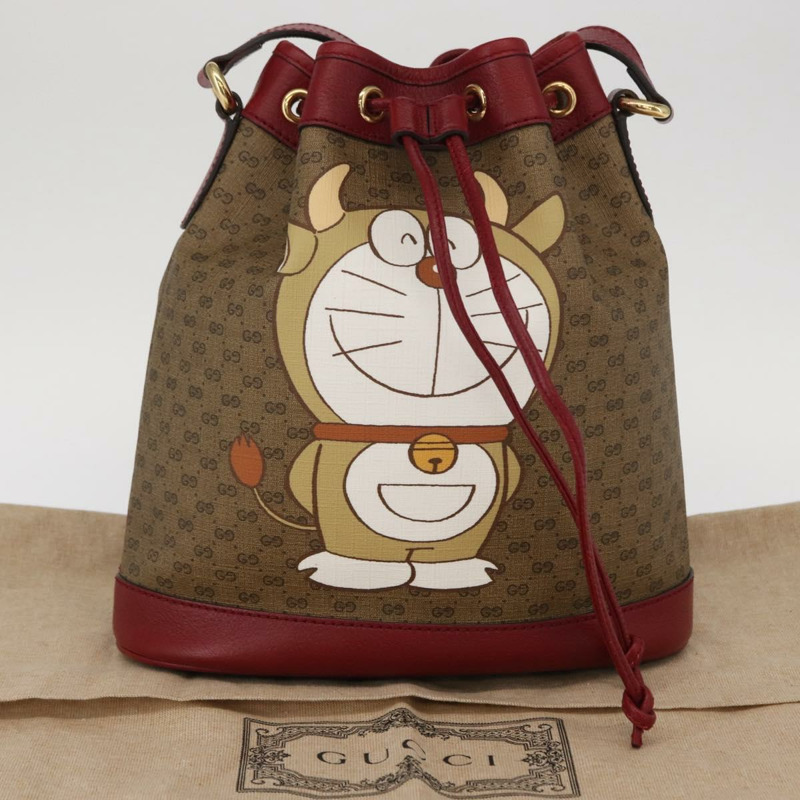 【日本直送】GUCCI Micro GG Supreme Doraemon 聯名款 PVC 手提包 625216 正品 156657SAM-11