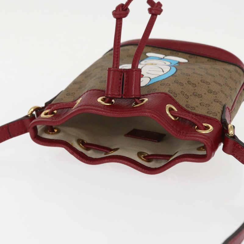 【日本直送】GUCCI Micro GG Supreme哆啦A夢聯名手提包 PVC 米色 647801 正品 146566SM-5