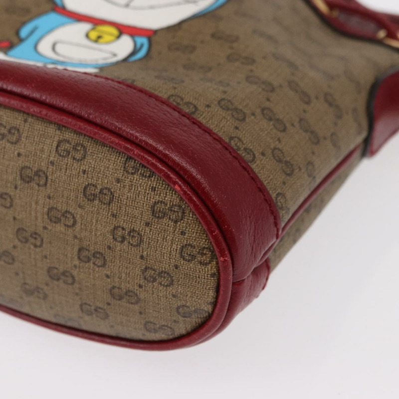 【日本直送】GUCCI Micro GG Supreme哆啦A夢聯名手提包 PVC 米色 647801 正品 146566SM-14