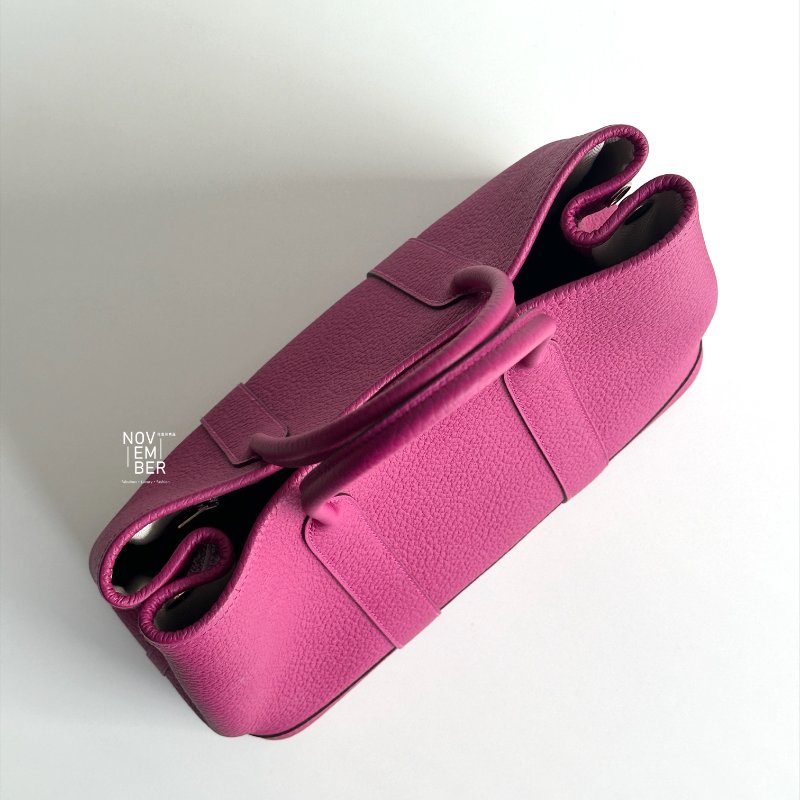 99新🆕 Hermès 愛馬仕 Garden Party 30 玫瑰紫銀釦-3