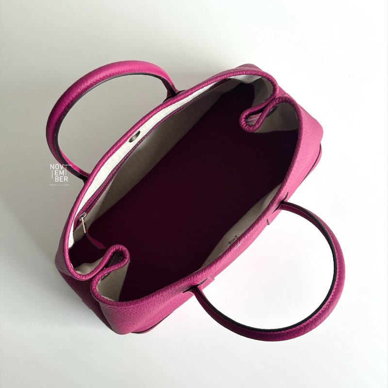 99新🆕 Hermès 愛馬仕 Garden Party 30 玫瑰紫銀釦-4