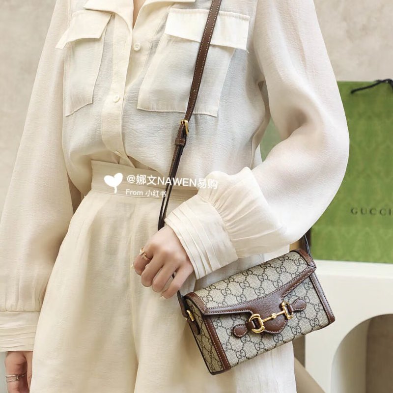 🏷Gucci 古馳．1955 Horsebit 馬銜釦橫式手機包-23