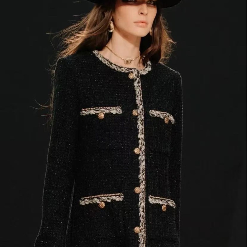 🔥新到：全🆕 Chane/香奈兒 25K秋冬新款黑色小香風外套 經典粗花尼 金色鏈條設計，尺寸：38碼-2