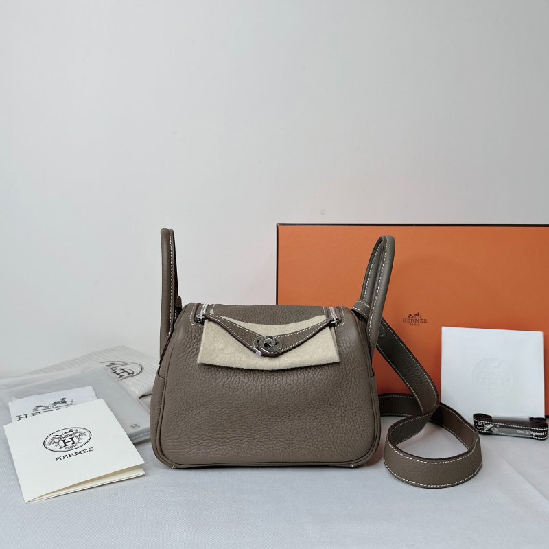 HERMES 大象灰Mini Lindy-0