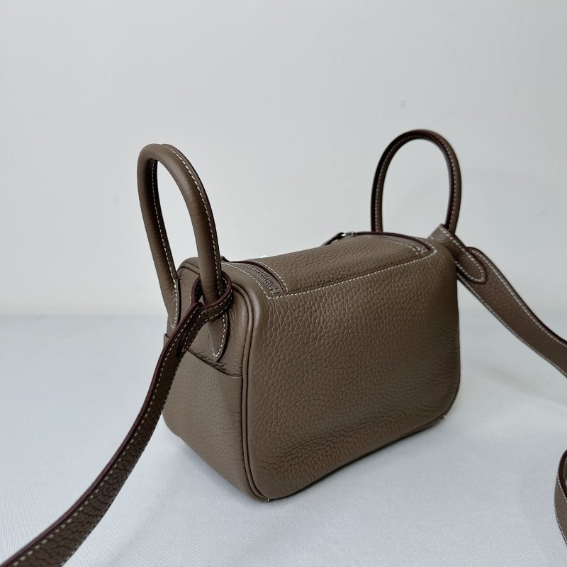 HERMES 大象灰Mini Lindy-5
