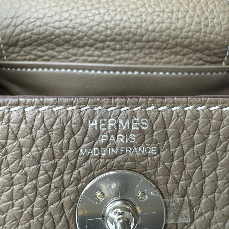 HERMES 大象灰Mini Lindy-8