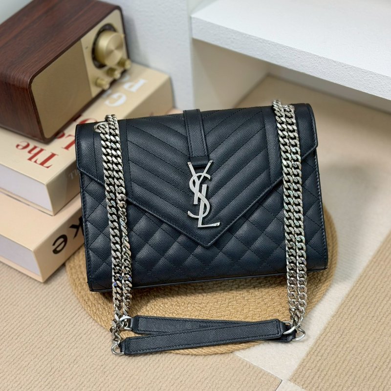 🏷YSL 聖羅蘭．Envelope 魚子醬信封包-0