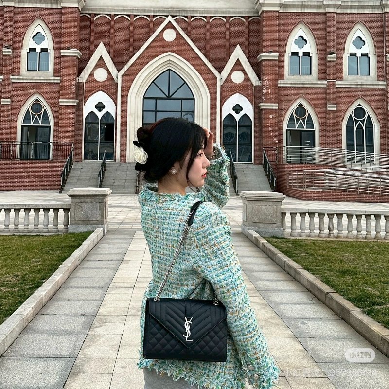 🏷YSL 聖羅蘭．Envelope 魚子醬信封包-22