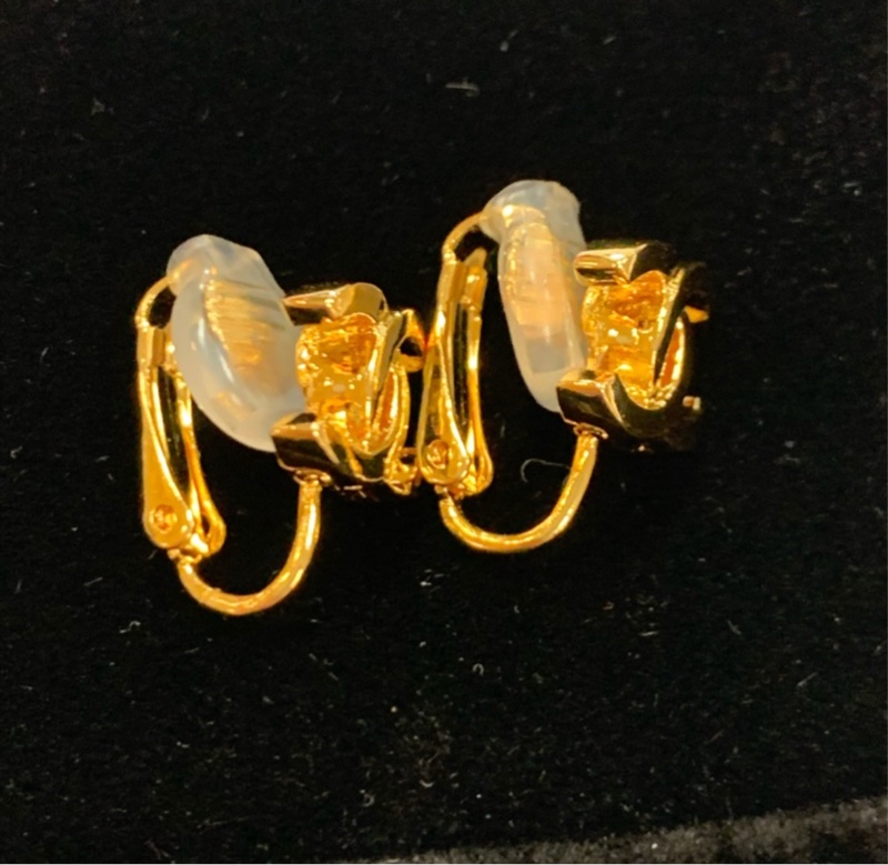 Chanel vintage 小logo 24k金耳環 耳夾-4