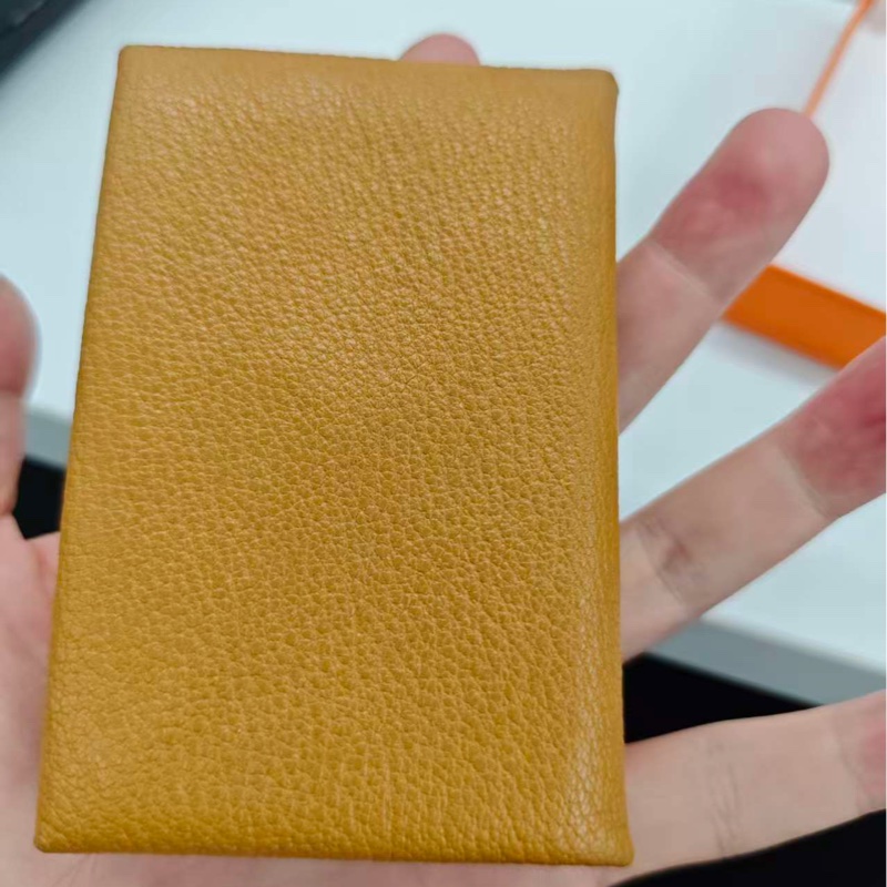 愛馬仕 Hermès Calvi 卡片夾|金棕 9成新 保證正品-4
