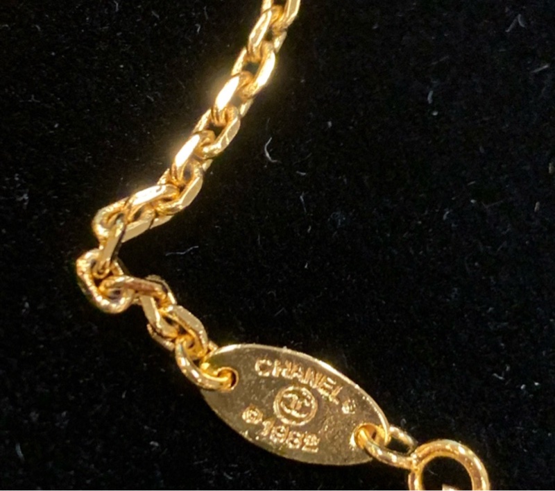 Chanel vintage cc logo 鎖骨項鍊古巴鏈-2