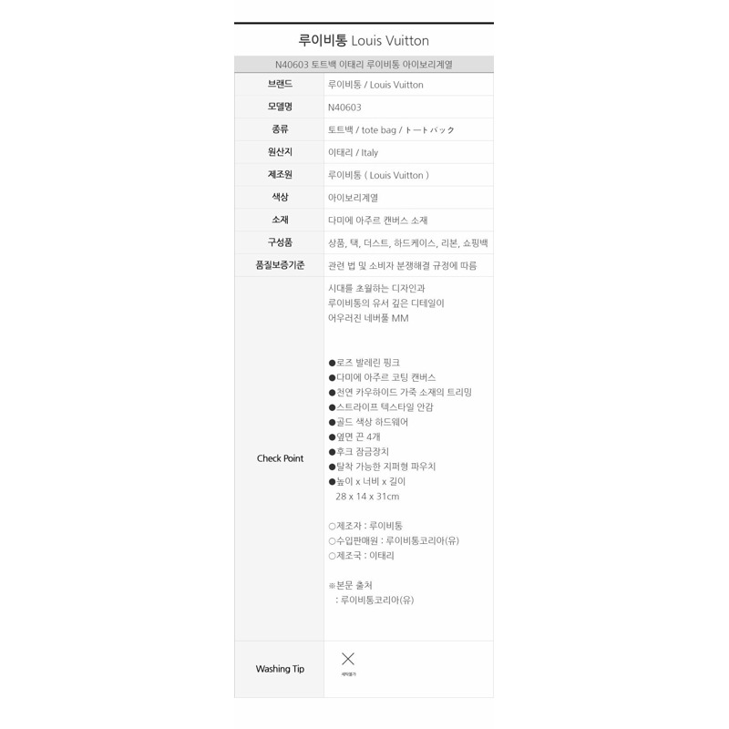 LOUIS VUITTON Neverfull MM N40603-10