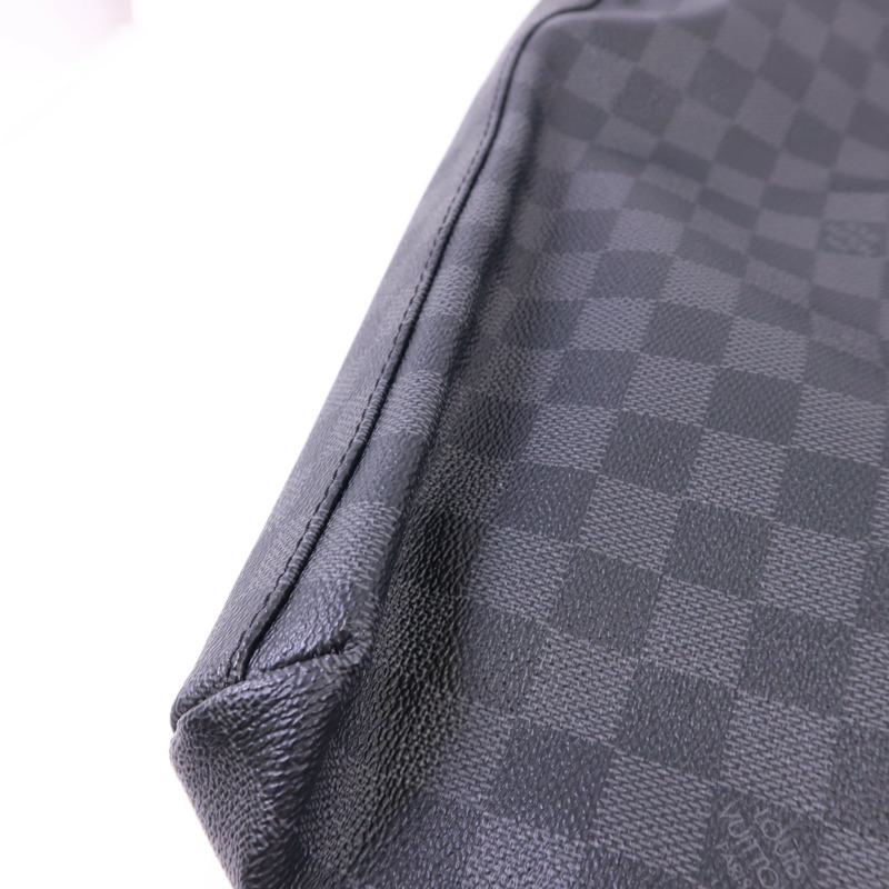 LOUIS VUITTON Damier Graphite Mick MM銀扣肩背袋N41106-14