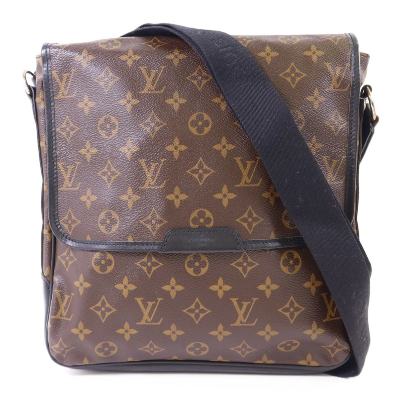 LOUIS VUITTON Monogram Macassar Bass MM金扣肩背袋M56715-0