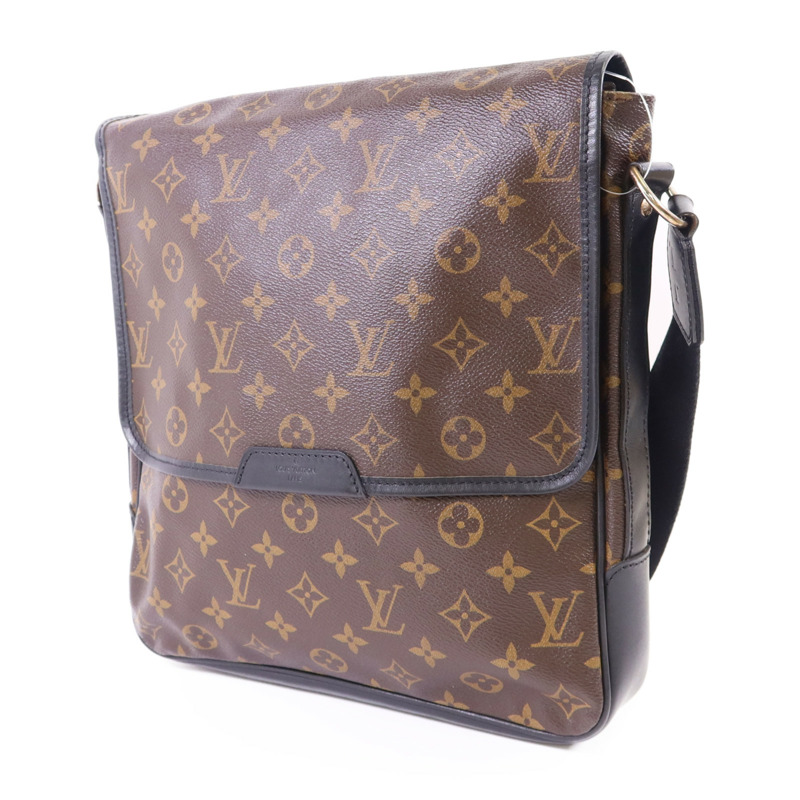 LOUIS VUITTON Monogram Macassar Bass MM金扣肩背袋M56715-2