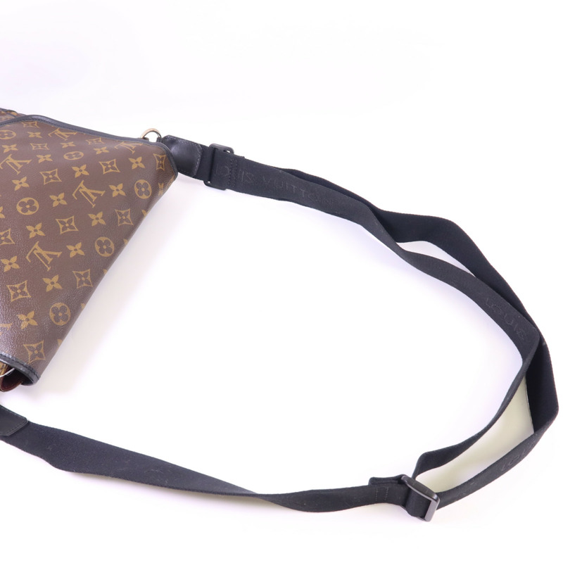 LOUIS VUITTON Monogram Macassar Bass MM金扣肩背袋M56715-4