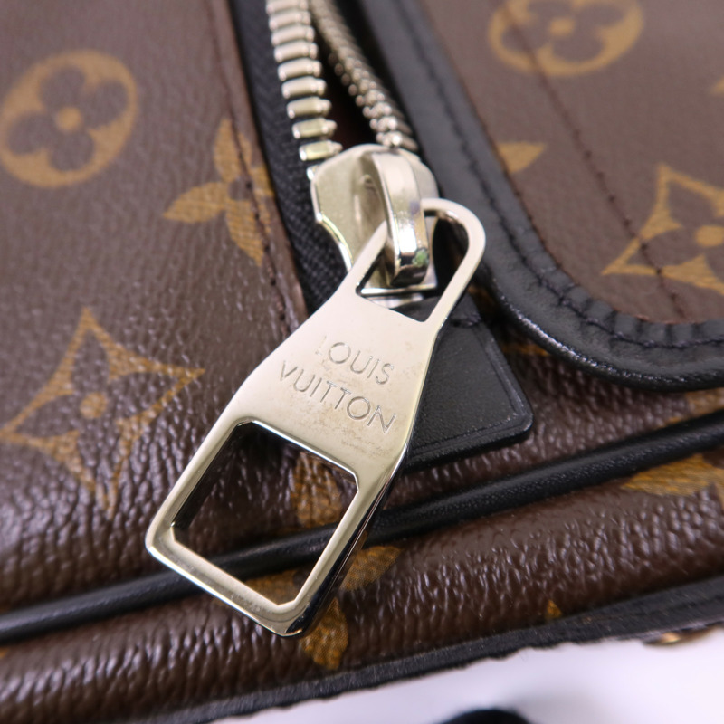 LOUIS VUITTON Monogram Macassar Bass MM金扣肩背袋M56715-8