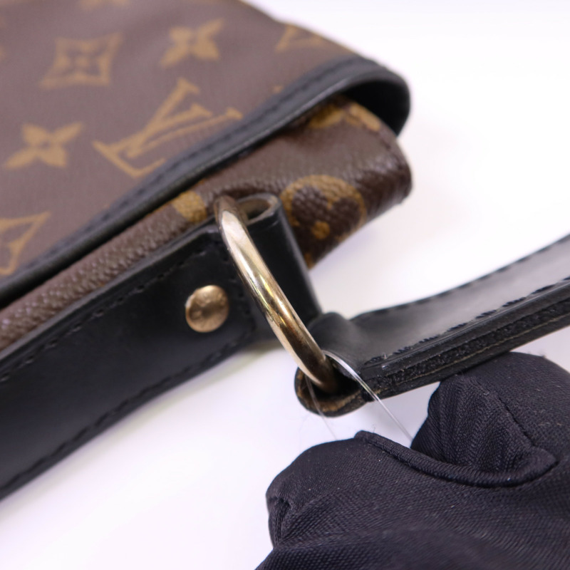 LOUIS VUITTON Monogram Macassar Bass MM金扣肩背袋M56715-9