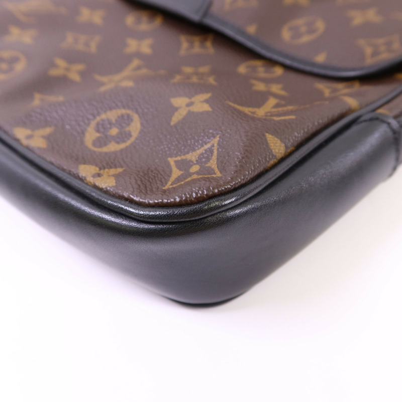 LOUIS VUITTON Monogram Macassar Bass MM金扣肩背袋M56715-11