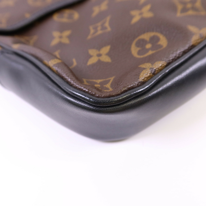 LOUIS VUITTON Monogram Macassar Bass MM金扣肩背袋M56715-12