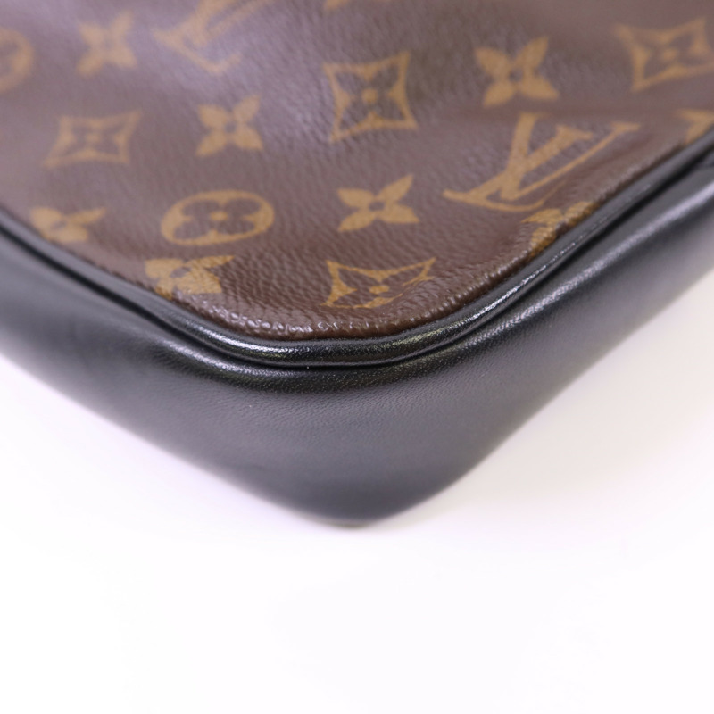 LOUIS VUITTON Monogram Macassar Bass MM金扣肩背袋M56715-13