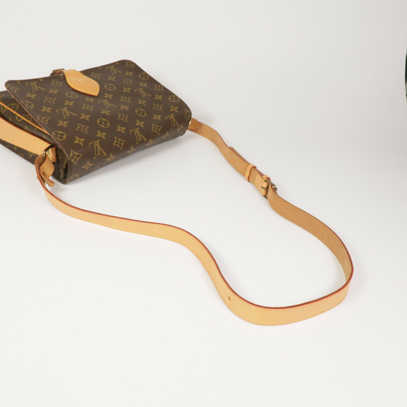 LOUIS VUITTON Monogram Cartouchiere GM金扣肩背袋-7