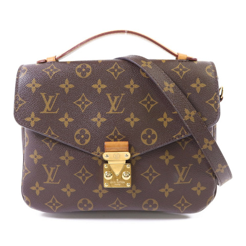 LOUIS VUITTON Monogram Pochette Metis MM金扣手挽肩背兩用袋M44875