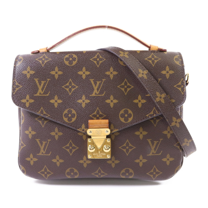 LOUIS VUITTON Monogram Pochette Metis MM金扣手挽肩背兩用袋M44875-0