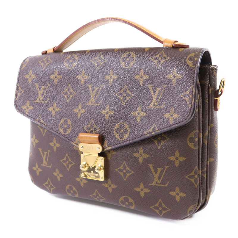 LOUIS VUITTON Monogram Pochette Metis MM金扣手挽肩背兩用袋M44875-2
