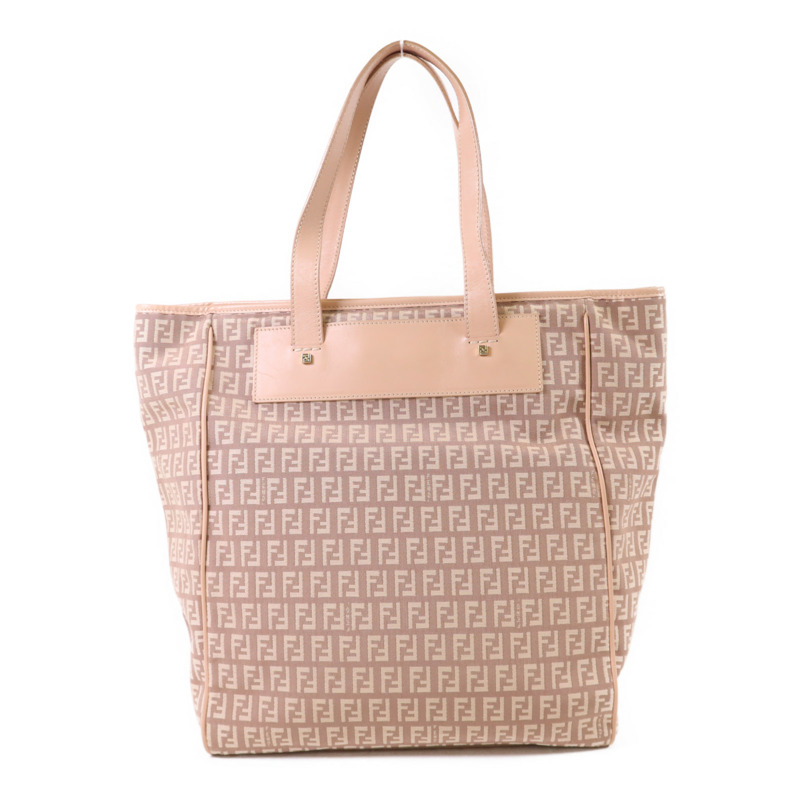FENDI 帆布Tote Bag金扣手挽袋-1